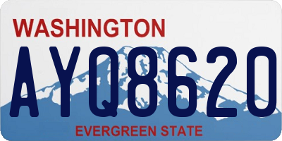 WA license plate AYQ8620