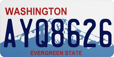 WA license plate AYQ8626