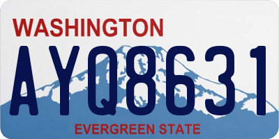 WA license plate AYQ8631