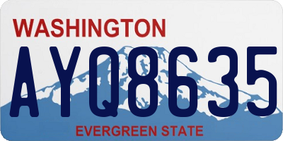 WA license plate AYQ8635