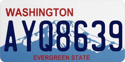 WA license plate AYQ8639