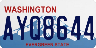 WA license plate AYQ8644