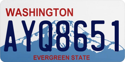 WA license plate AYQ8651