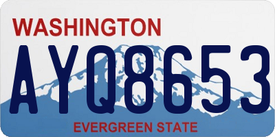WA license plate AYQ8653