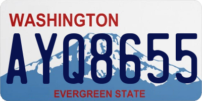 WA license plate AYQ8655