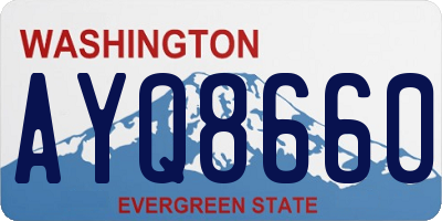 WA license plate AYQ8660