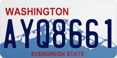 WA license plate AYQ8661