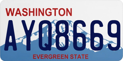 WA license plate AYQ8669