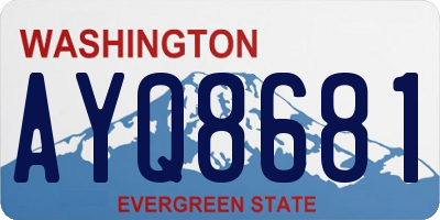 WA license plate AYQ8681