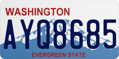 WA license plate AYQ8685