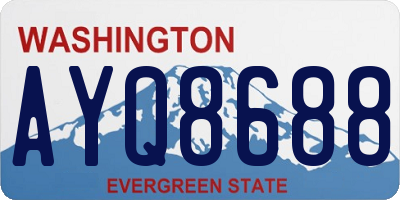 WA license plate AYQ8688