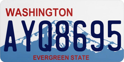 WA license plate AYQ8695