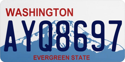 WA license plate AYQ8697