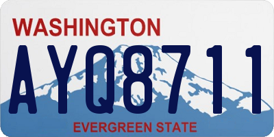 WA license plate AYQ8711