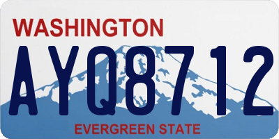 WA license plate AYQ8712