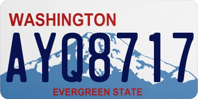 WA license plate AYQ8717