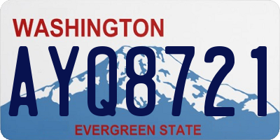 WA license plate AYQ8721