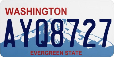 WA license plate AYQ8727