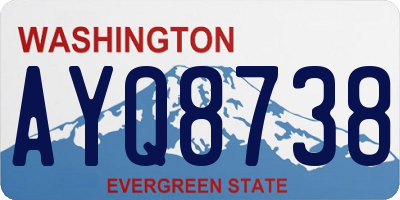 WA license plate AYQ8738