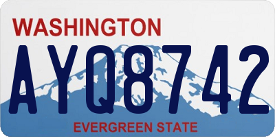 WA license plate AYQ8742