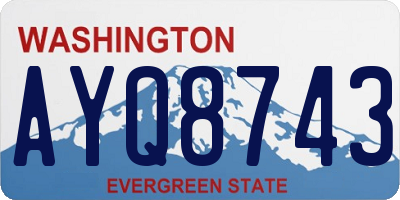 WA license plate AYQ8743