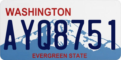 WA license plate AYQ8751