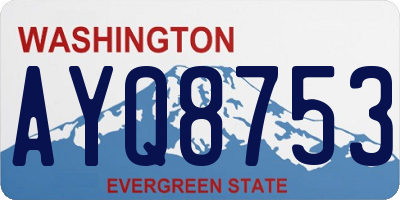 WA license plate AYQ8753
