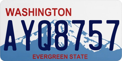 WA license plate AYQ8757