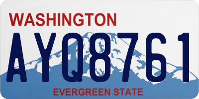 WA license plate AYQ8761