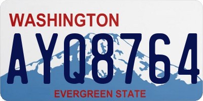 WA license plate AYQ8764