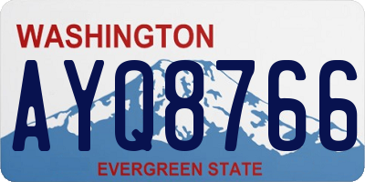 WA license plate AYQ8766