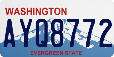 WA license plate AYQ8772