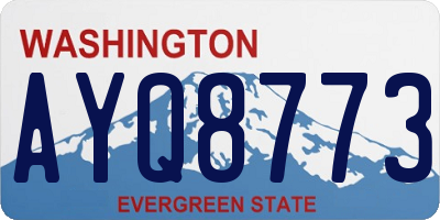 WA license plate AYQ8773