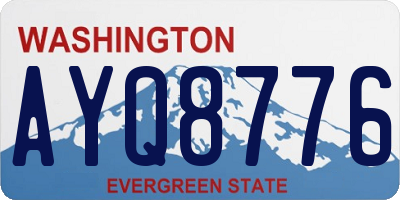 WA license plate AYQ8776