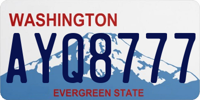 WA license plate AYQ8777