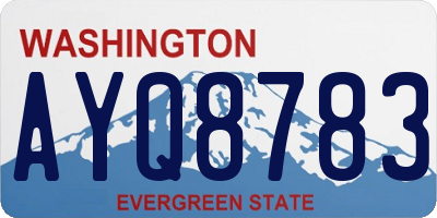 WA license plate AYQ8783
