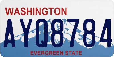 WA license plate AYQ8784