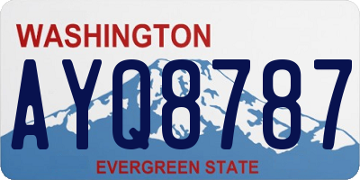 WA license plate AYQ8787
