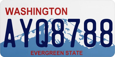 WA license plate AYQ8788