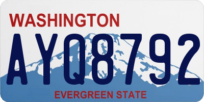 WA license plate AYQ8792