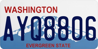 WA license plate AYQ8806