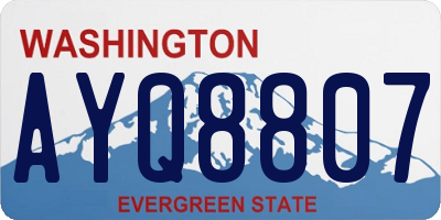 WA license plate AYQ8807