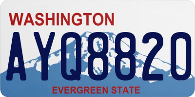 WA license plate AYQ8820