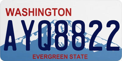 WA license plate AYQ8822