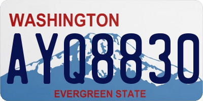 WA license plate AYQ8830