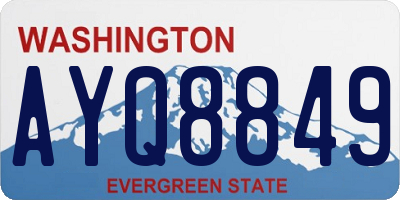 WA license plate AYQ8849