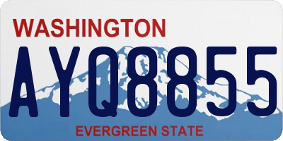 WA license plate AYQ8855