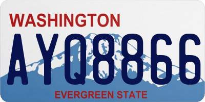 WA license plate AYQ8866