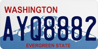 WA license plate AYQ8882