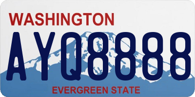 WA license plate AYQ8888